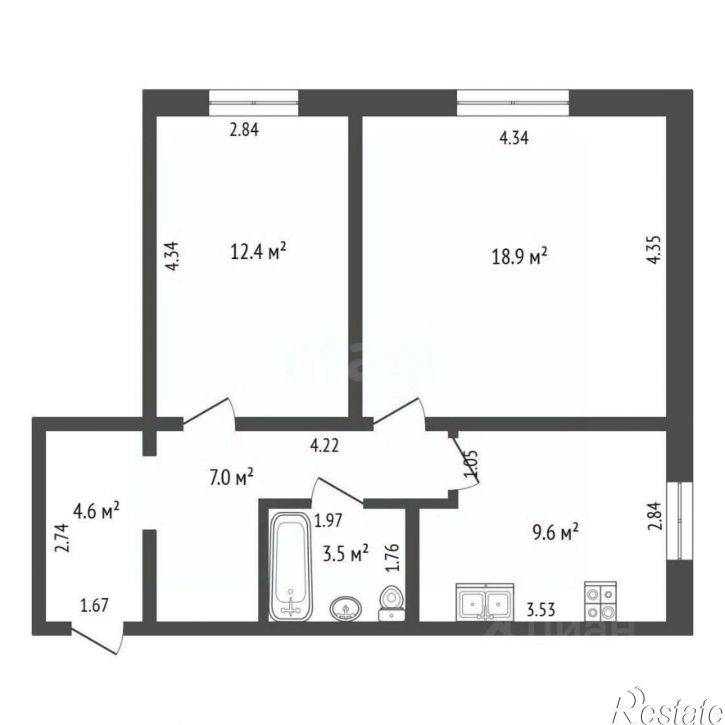 2-комн квартира улица Нахимова, 256,  д. 256