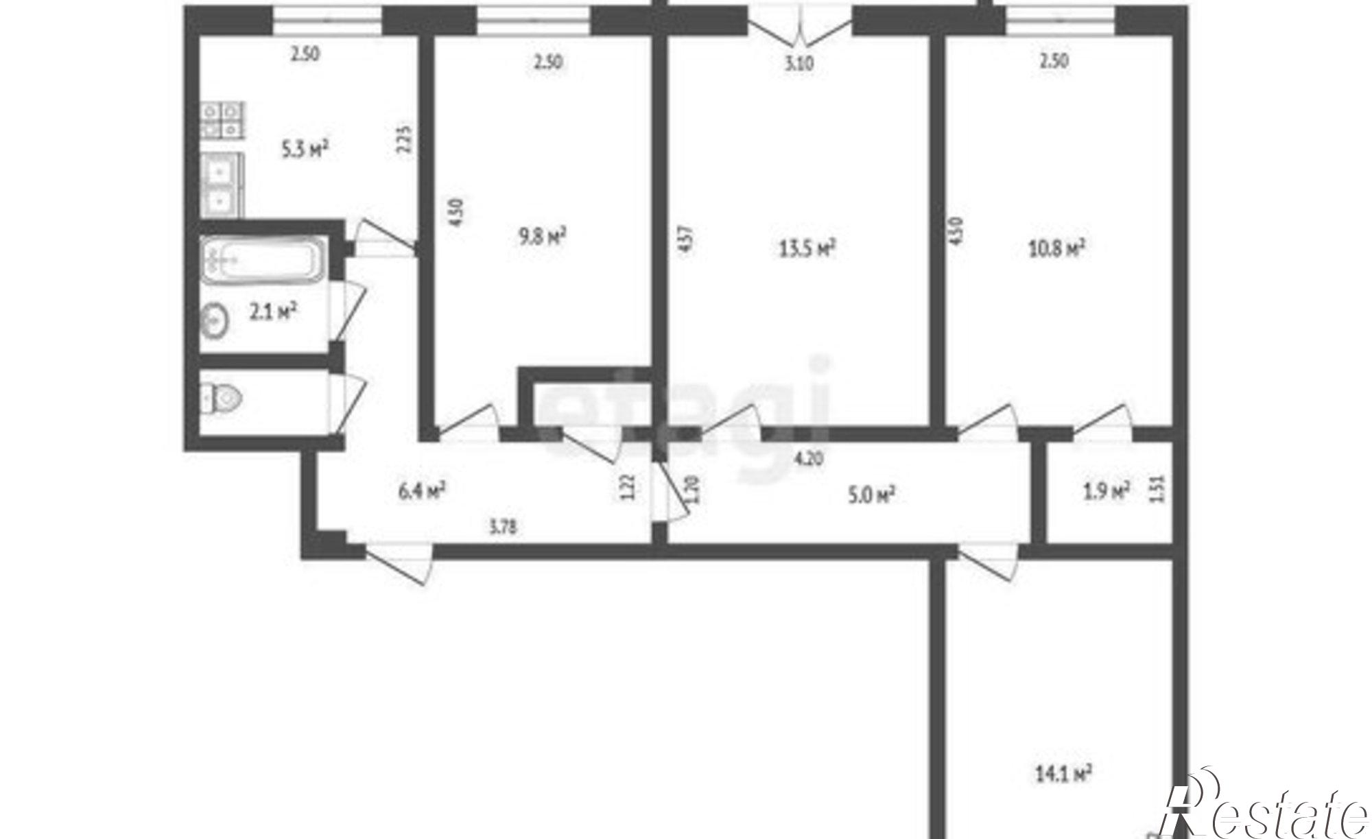 Купить квартиру за 7 500 000 рублей на проспект Ленина, 45