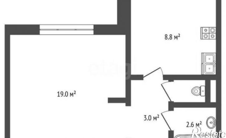 1-комн квартира Комсомольский проспект, 43,  д. 43