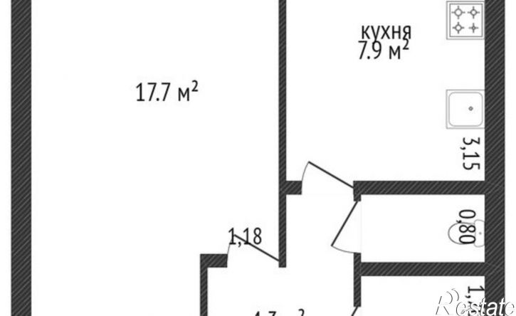 1-комн квартира ул Авроры, 6,  д. 6