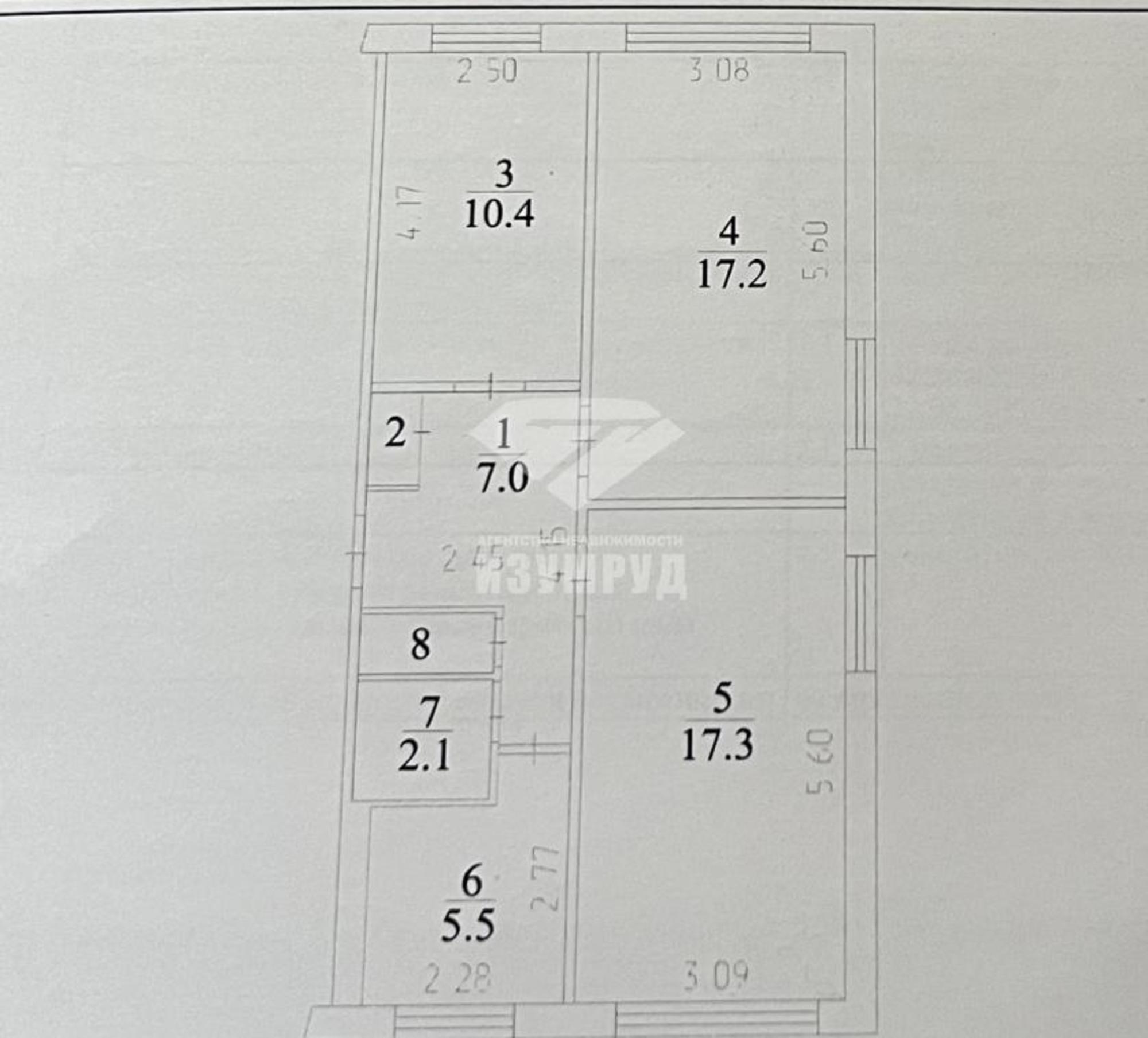 Купить квартиру за 5 550 000 рублей на Ворошилова, 18а