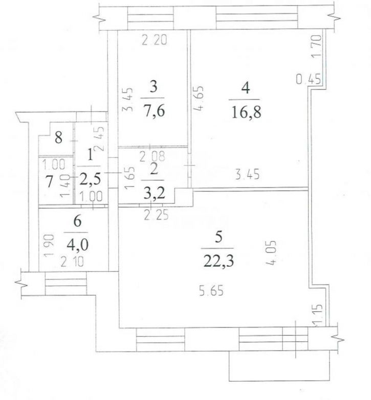 2-комн квартира Черняховского, 3