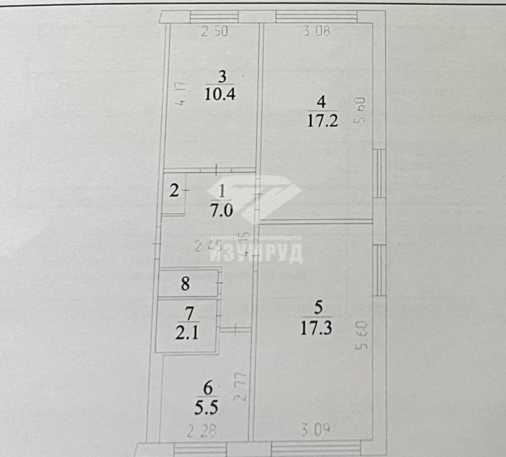 1-комн квартира Ворошилова, 18а