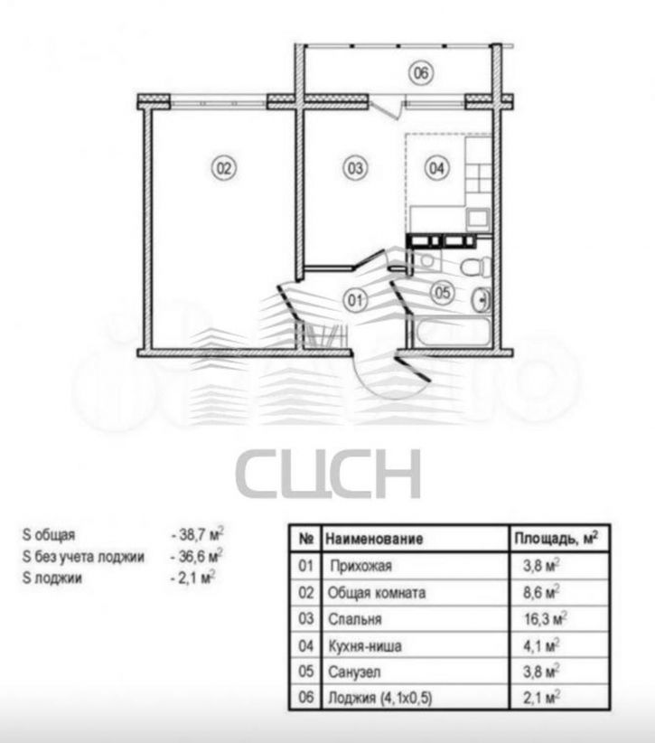 1-комн квартира Терешковой, 16