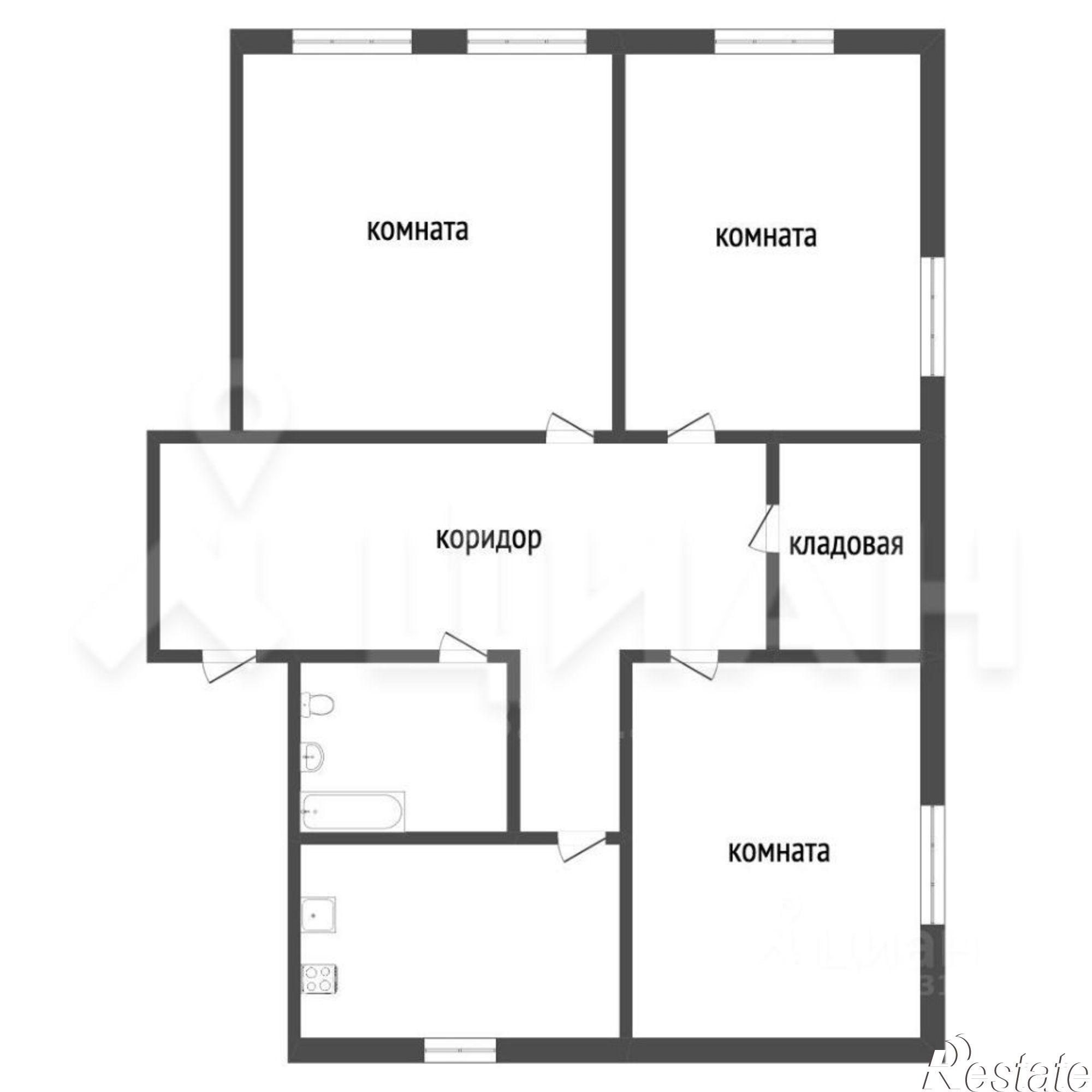 Купить квартиру за 6 700 000 рублей на улица Сергея Тюленина, 1