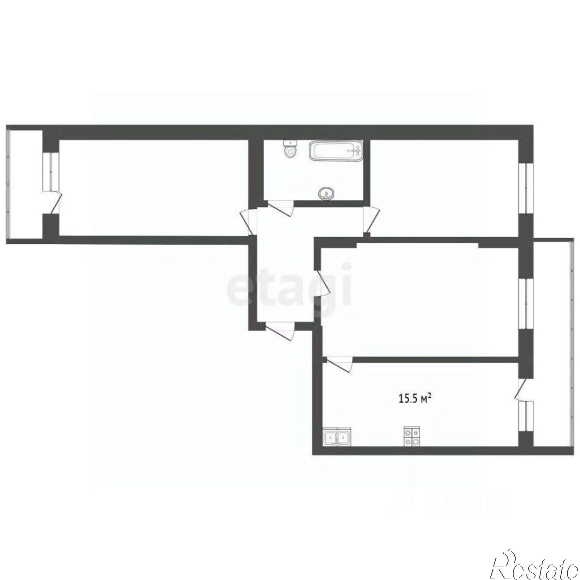 Купить квартиру за 11 900 000 рублей на Комсомольский проспект, 29