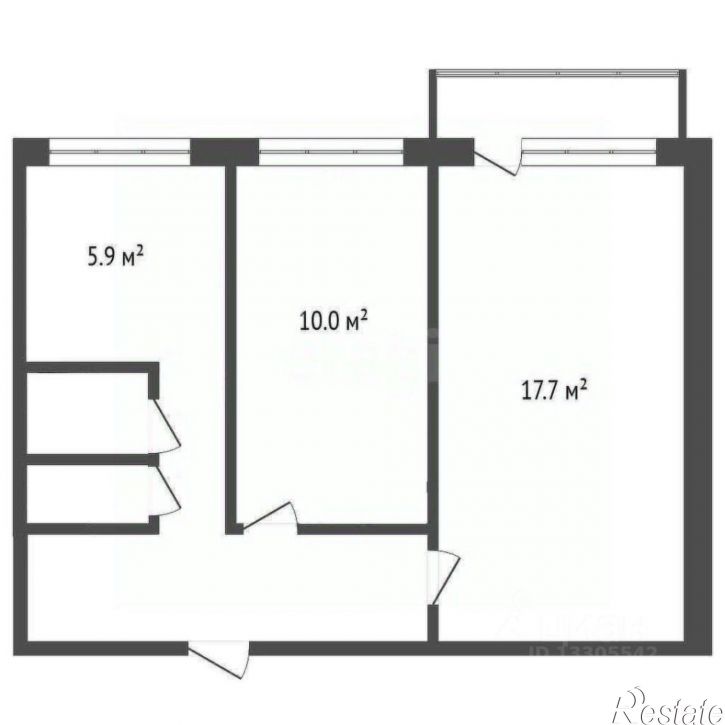2-комн квартира Октябрьский проспект, 93,  д. 93