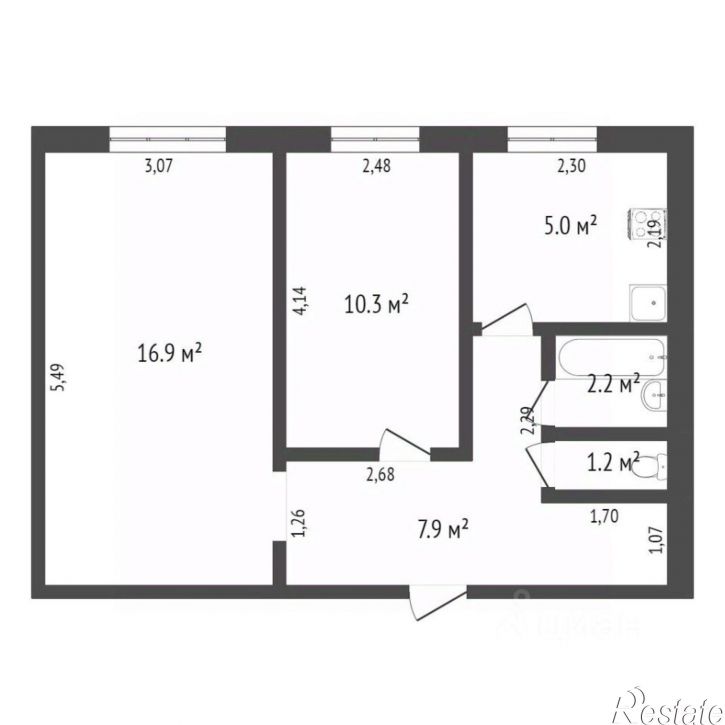 2-комн квартира улица Металлистов, 7,  д. 7