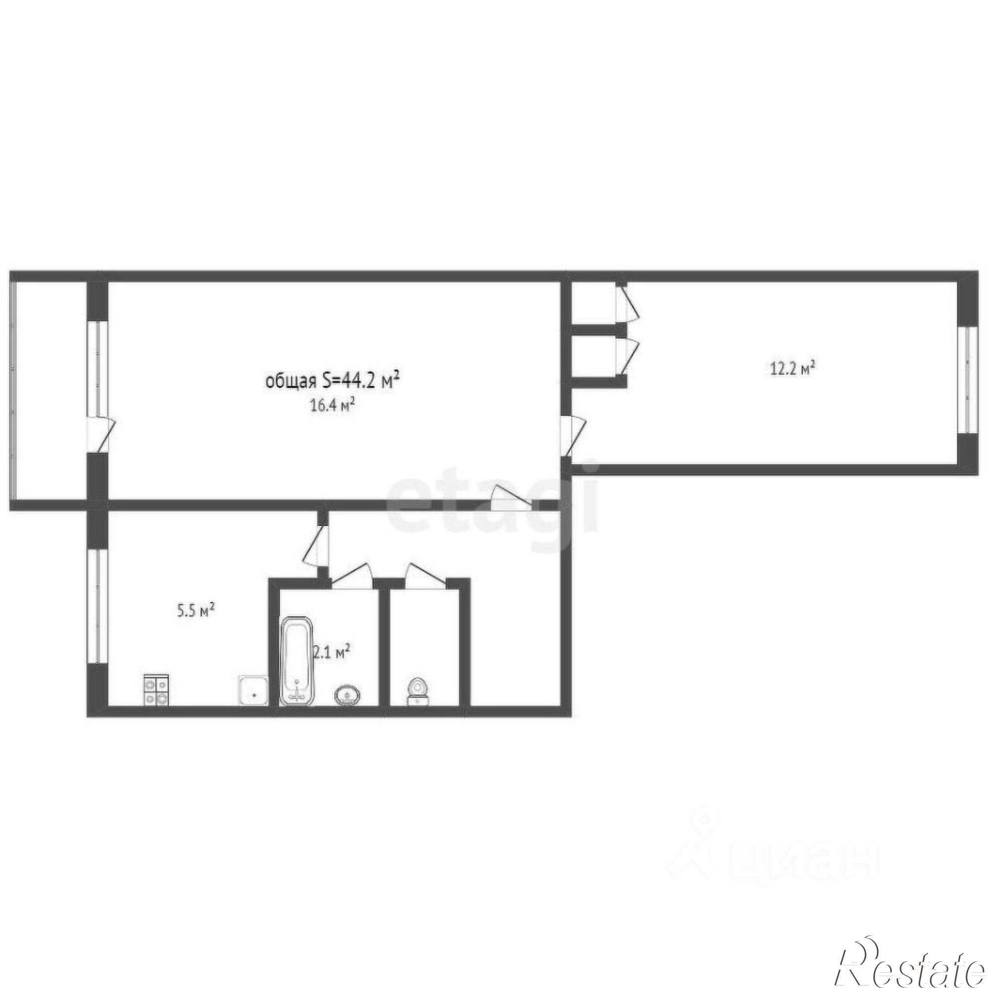 Купить квартиру за 5 150 000 рублей на б-р Строителей, 27Б