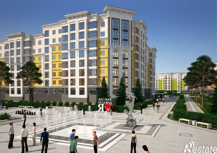 1-комн квартира в новом доме жилой район Лесная Поляна