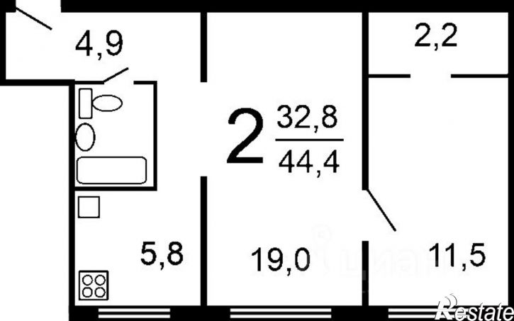 2-комн квартира проспект Ленина, 96,  д. 96