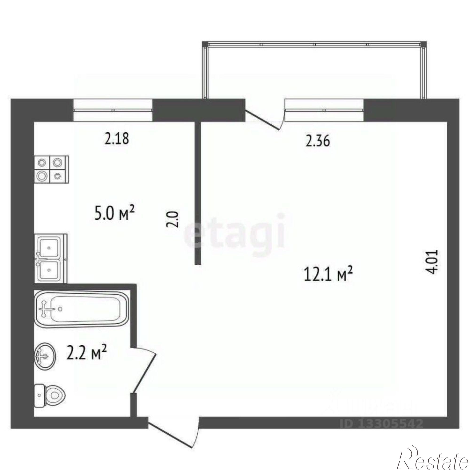 Купить квартиру за 4 450 000 рублей на Московский пр-кт, 29