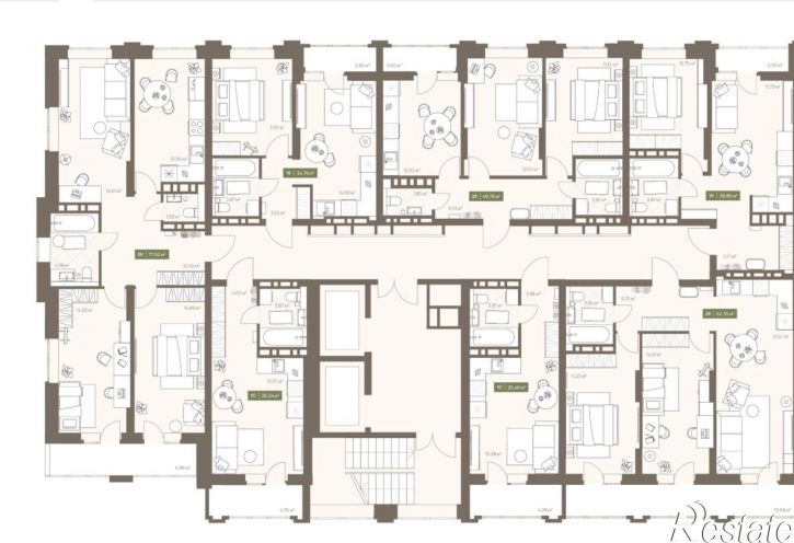 2-комн квартира в новом доме Московский проспект, 23а,  д. 23а