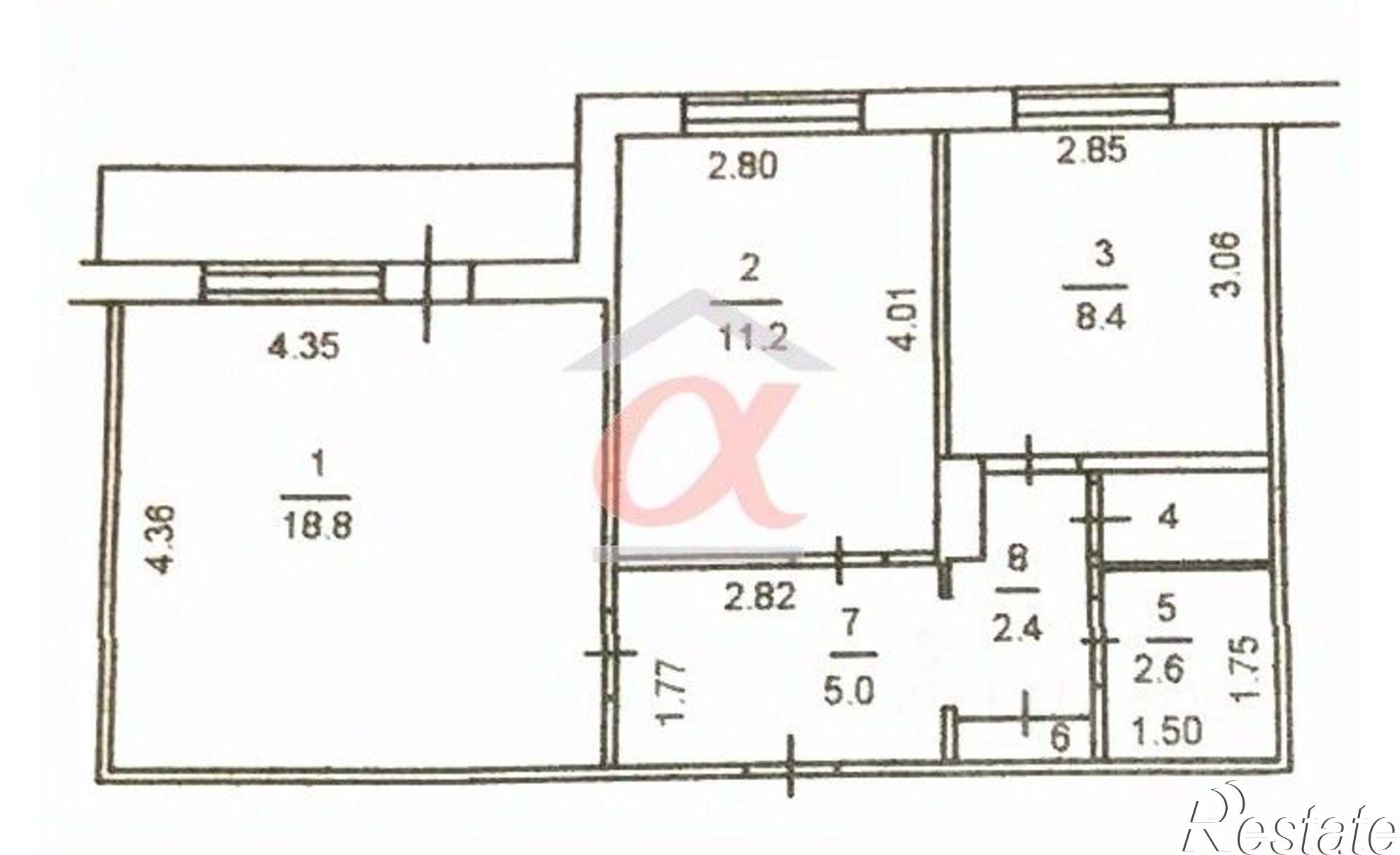Купить квартиру за 4 850 000 рублей на Октябрьский проспект, 84