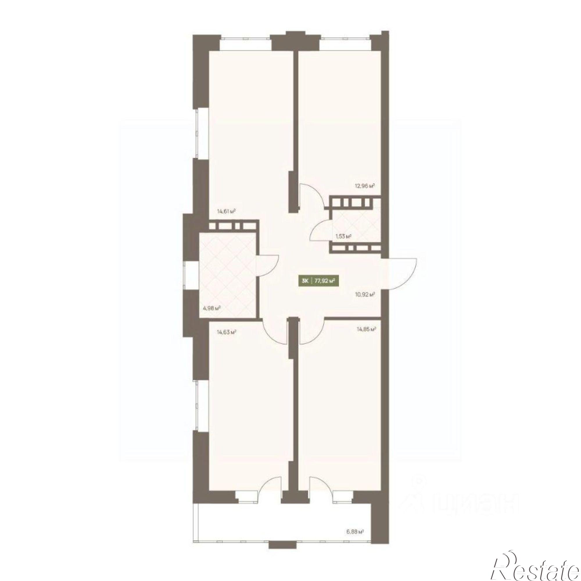 Купить квартиру за 11 750 300 рублей на Московский пр-кт, 23А