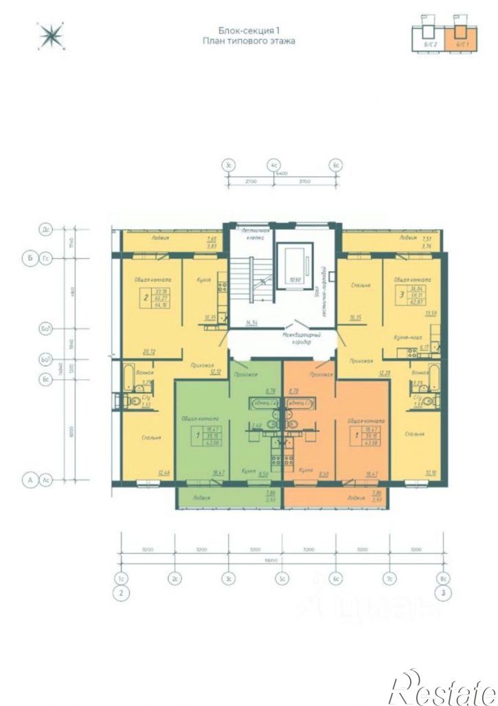 1-комн квартира в новом доме улица 1-я Линия, 18Б,  д. 18Б