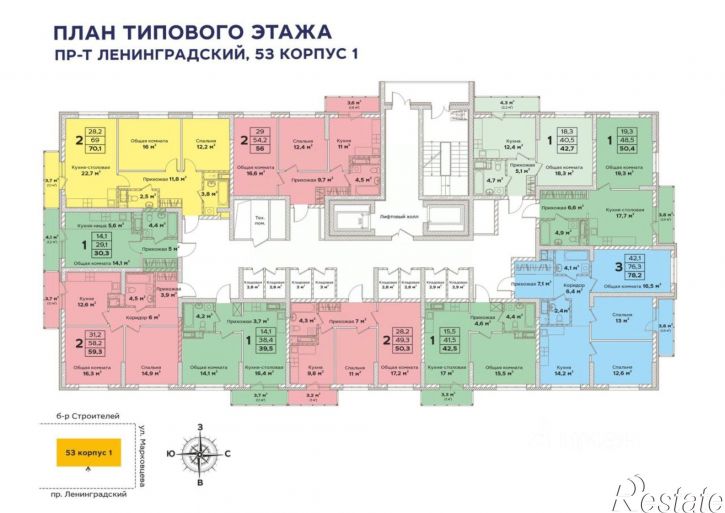 1-комн квартира в новом доме б-р Строителей, 60 3,  д. 60 3,  к. 3