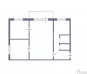 3-комн, 48кв м, этаж 3/5 Ленинградский пр-кт, 7А