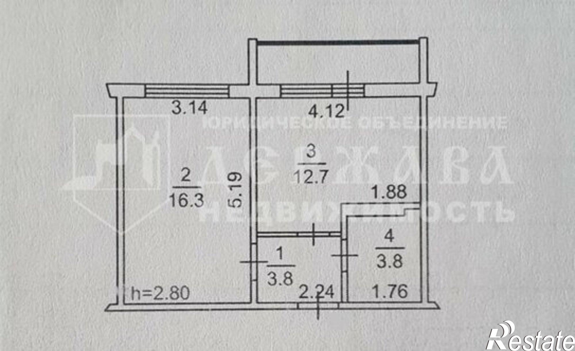 Купить квартиру за 5 850 000 рублей на б-р Строителей, 60 2