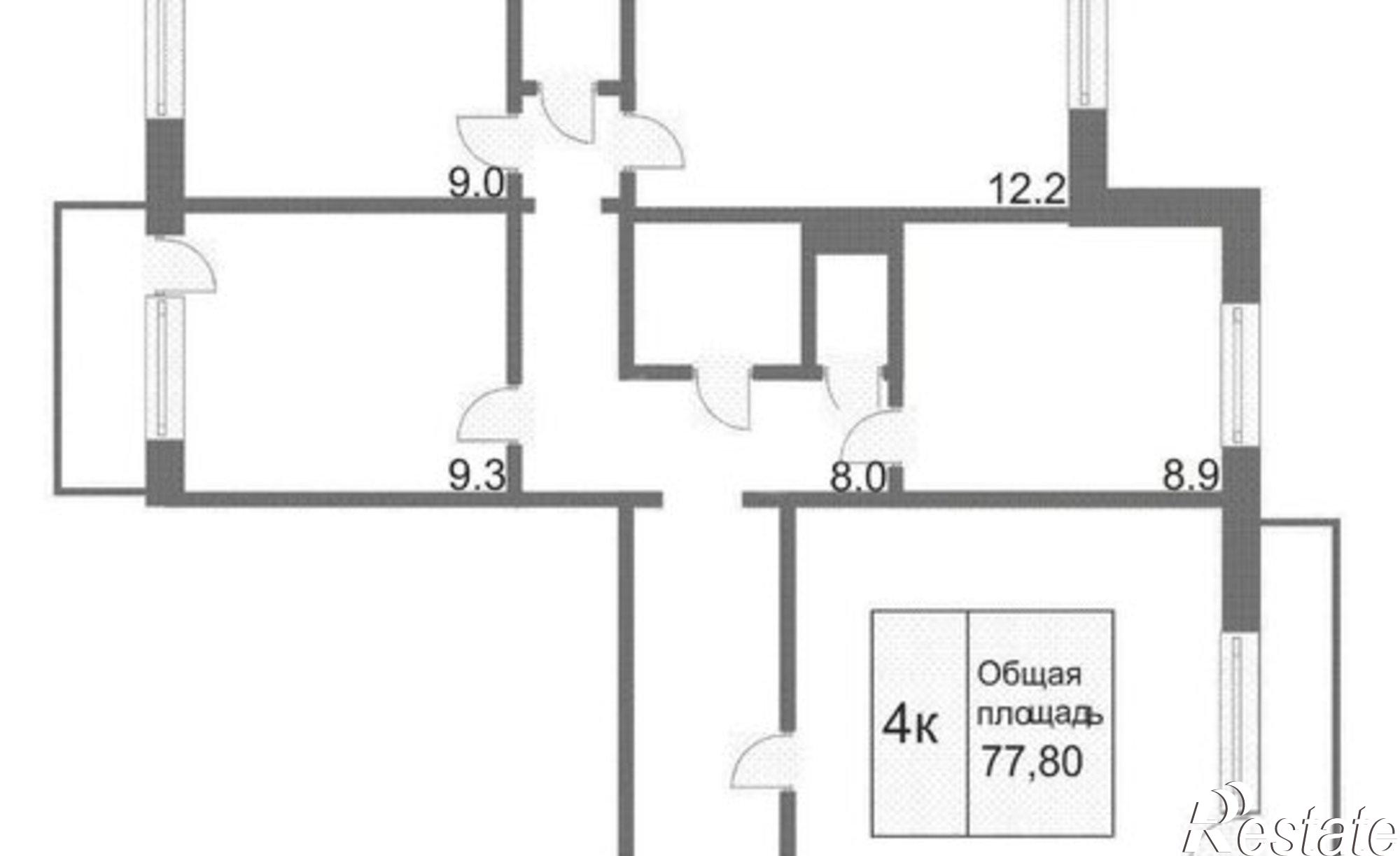 Купить квартиру за 9 500 000 рублей на Октябрьский проспект, 82