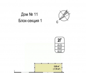 2-комн, 42 кв м, этаж 1/16 Космическая улица, 4Г