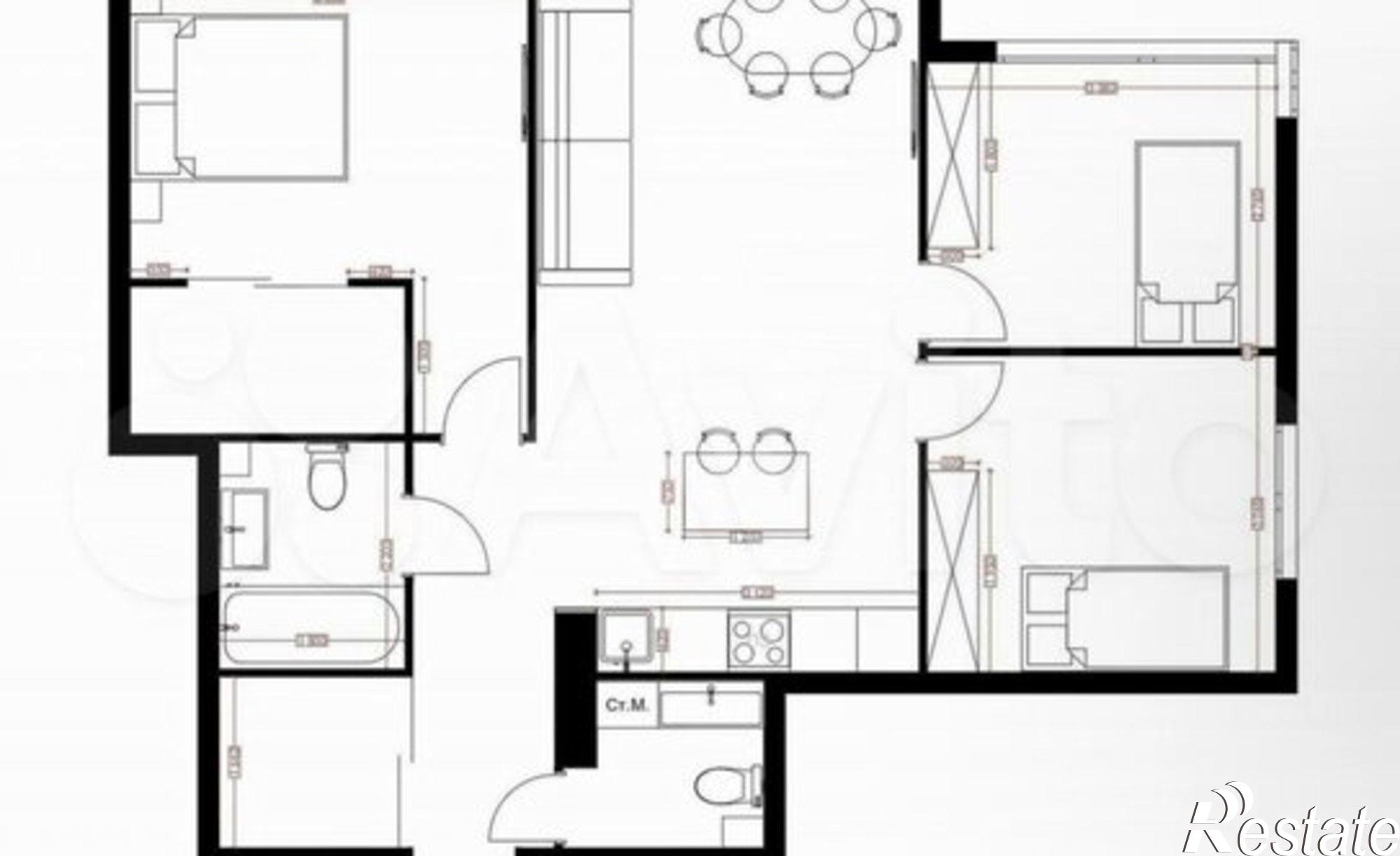 Купить квартиру за 6 340 000 рублей на Солнечный бульвар, 22