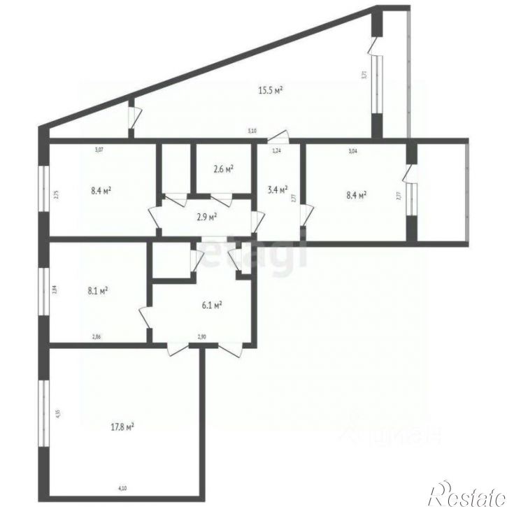 4-комн квартира Ленинградский пр-кт, 38а,  д. 38а