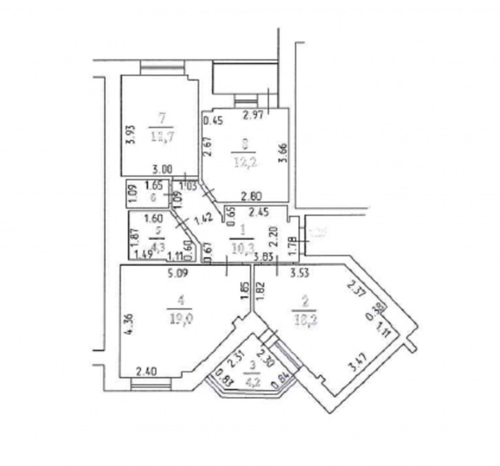 3-комн квартира пр-кт Шахтеров, 72а