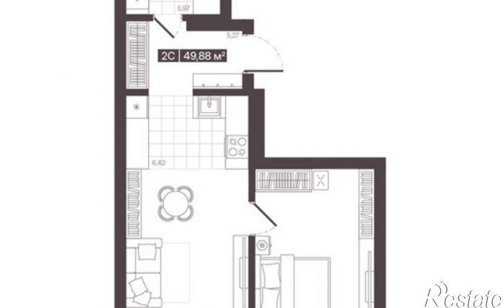 2-комн квартира в новом доме ул Гагарина, 141,  д. 141