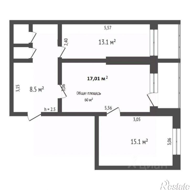 2-комн квартира проспект Химиков, 22,  д. 22