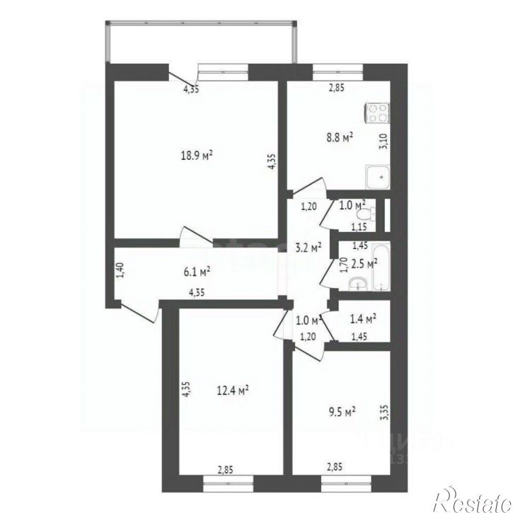 3-комн квартира Промышленновское шоссе, 48,  д. 48