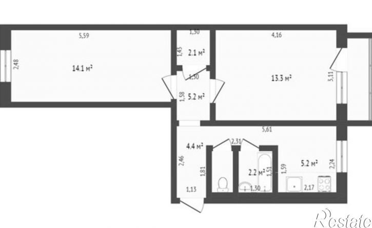 2-комн квартира пр-кт Химиков, 14А,  д. 14А
