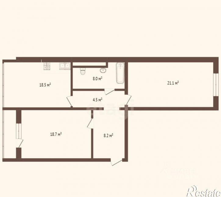 2-комн квартира пр-кт Шахтеров, 62б,  д. 62б