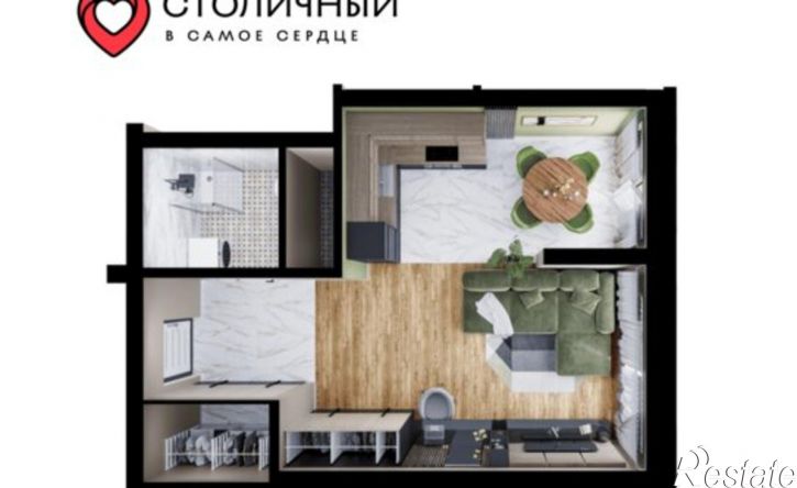 1-комн квартира в новом доме ул 1-я Заречная, 279,  д. 279