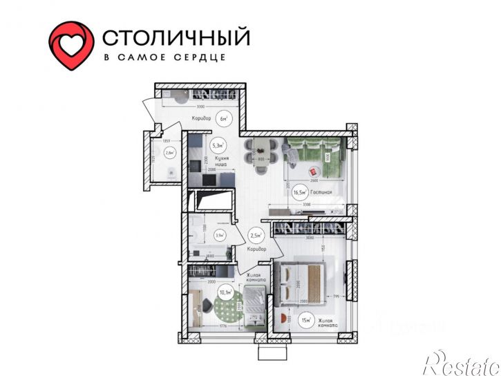 3-комн квартира в новом доме Притомский пр-кт, 23,  д. 23