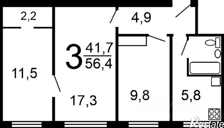 3-комн квартира пр-кт Ленина, 106А,  д. 106А