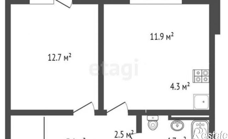 2-комн квартира б-р Строителей, 60 3,  д. 60 3,  к. 3