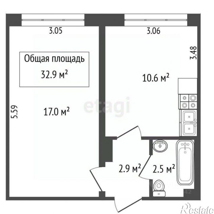 1-комн квартира Ленинградский пр-кт, 28,  д. 28