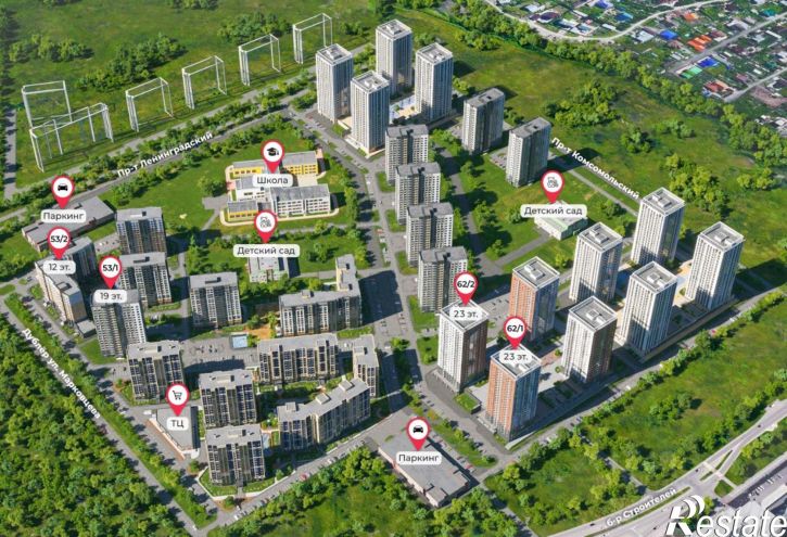 2-комн квартира в новом доме б-р Строителей, 60 5,  д. 60 5,  к. 5