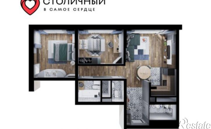 2-комн квартира в новом доме ул 1-я Заречная, 279,  д. 279