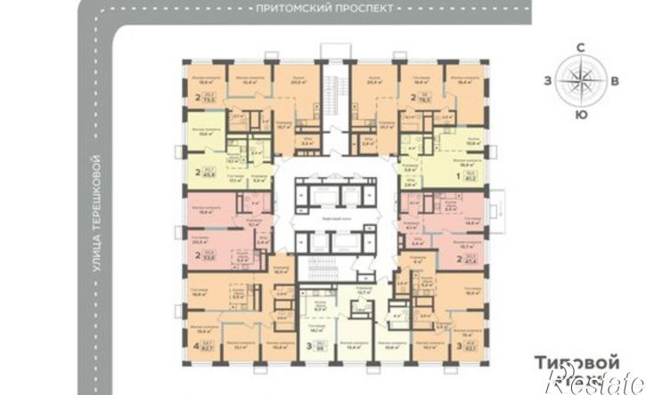 2-комн квартира в новом доме ул 1-я Заречная, 279,  д. 279