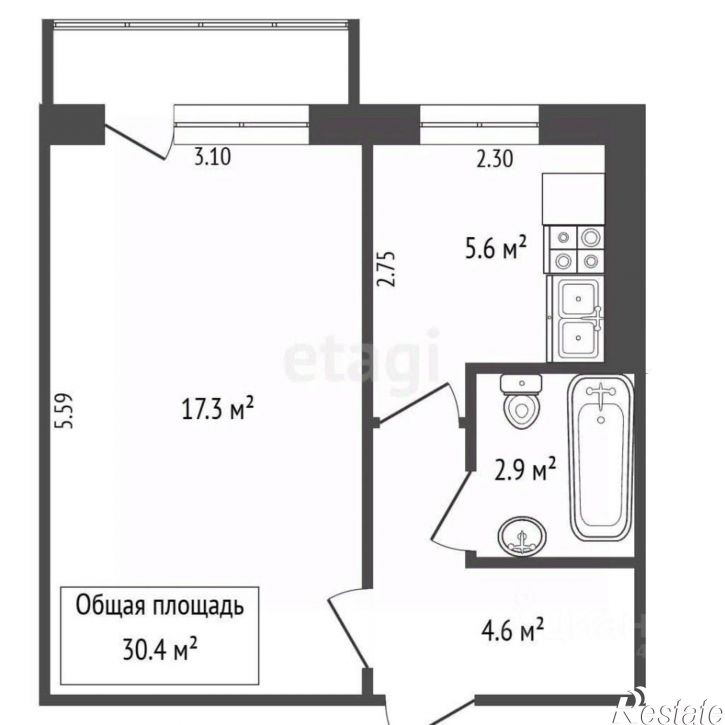 1-комн квартира б-р Строителей, 32а,  д. 32а