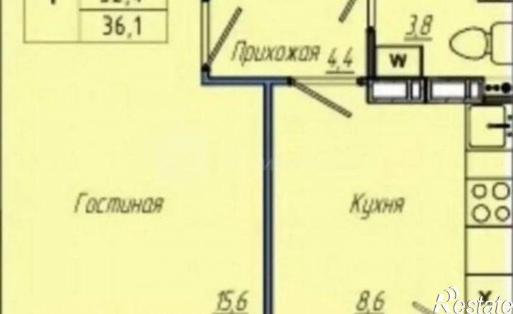1-комн квартира ул 1-я Заречная, 6,  д. 6