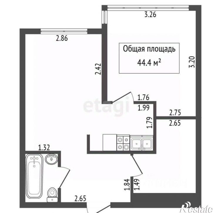 2-комн квартира Ленинградский пр-кт, 46,  д. 46