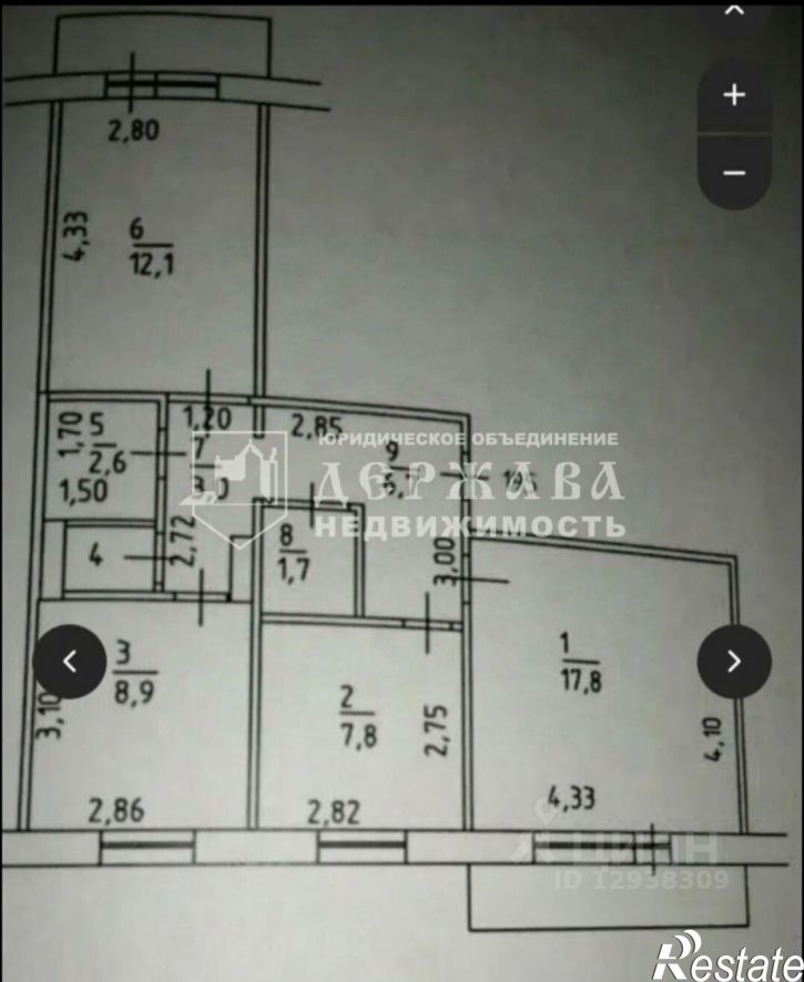 3-комн квартира Московский пр-кт, 9,  д. 9