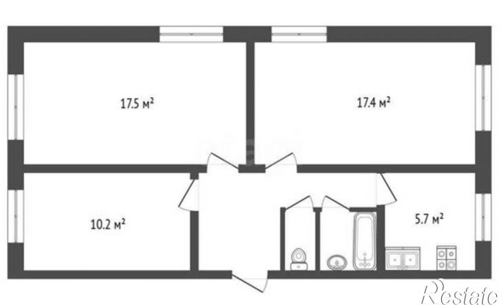 3-комн квартира ул Ворошилова, 1Б,  д. 1Б