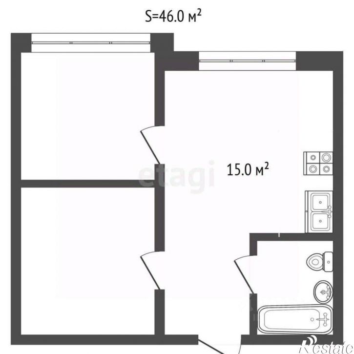 2-комн квартира Притомский пр-кт, 31 1,  д. 31 1,  к. 1