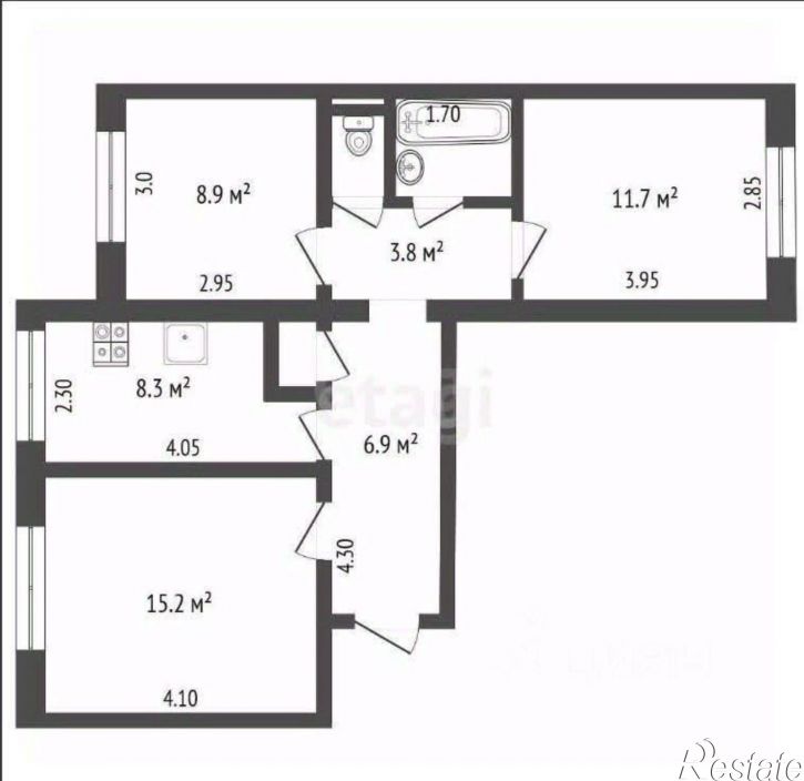 3-комн квартира Кузнецкий пр-кт, 278,  д. 278