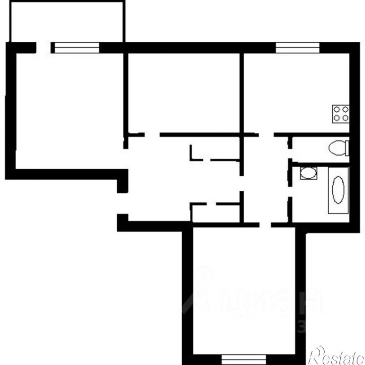 3-комн квартира Институтская улица, 11,  д. 11