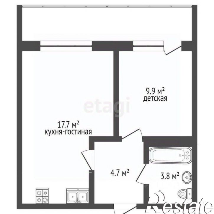 1-комн квартира улица Серебряный Бор, 27,  д. 27